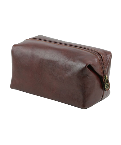 Leather toiletry bag